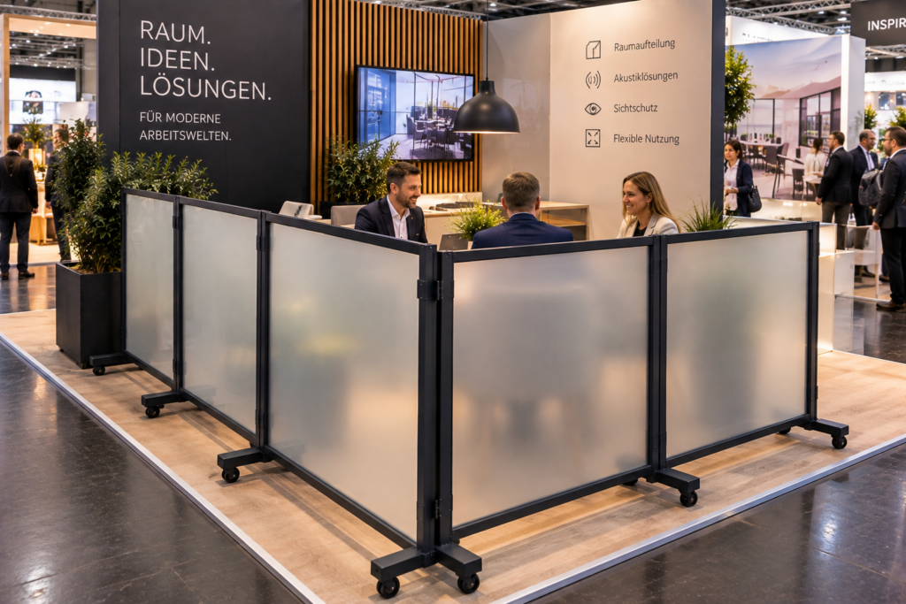 Messe Stand Windschutz